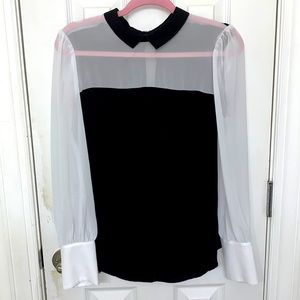 Black and white blouse